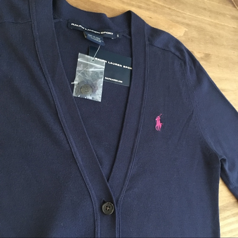 Ralph Lauren Sport NWT Button Up Cardigan S